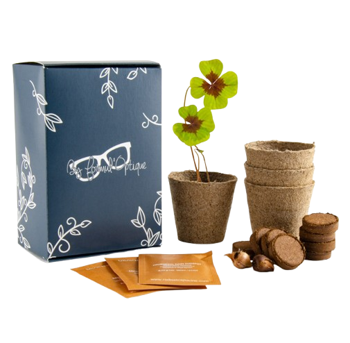 Coffret 4 pots de semis à planter Made in France