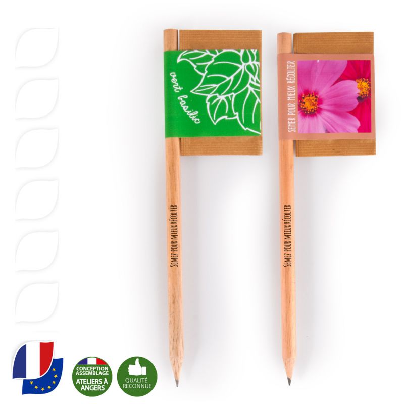 Crayon publicitaire avec sachet de graines à planter Made in France - 3