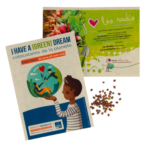 Sachet de graines à base de fibre de tomates 87x120mm