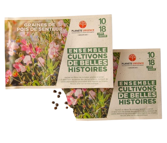 Sachet de graines à base de fibre de tomates 100x150mm