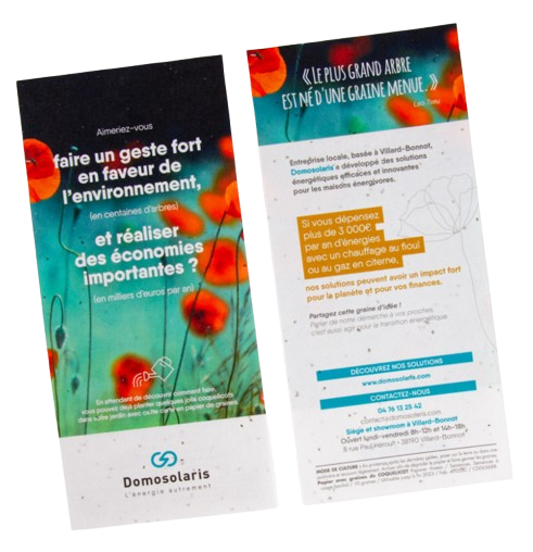 Carte Italienne en papier de graine