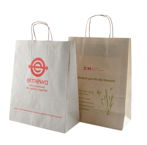 Sac biodégradable à base d'herbe