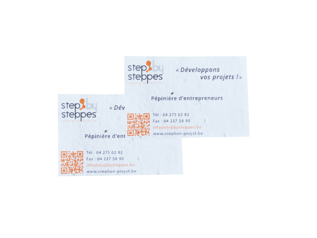 Carte de visite à planter 55 x 85 mm - 200 gr recto-verso - 1