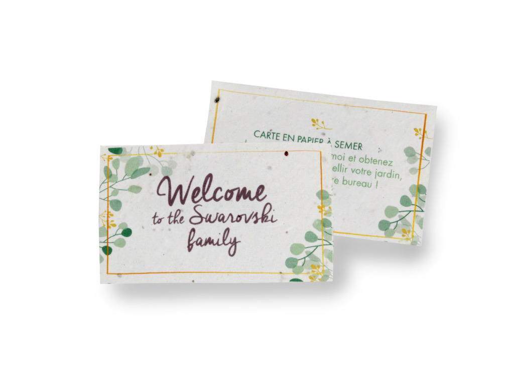 Carte de visite à planter 55 x 85 mm - 200 gr recto-verso - 2