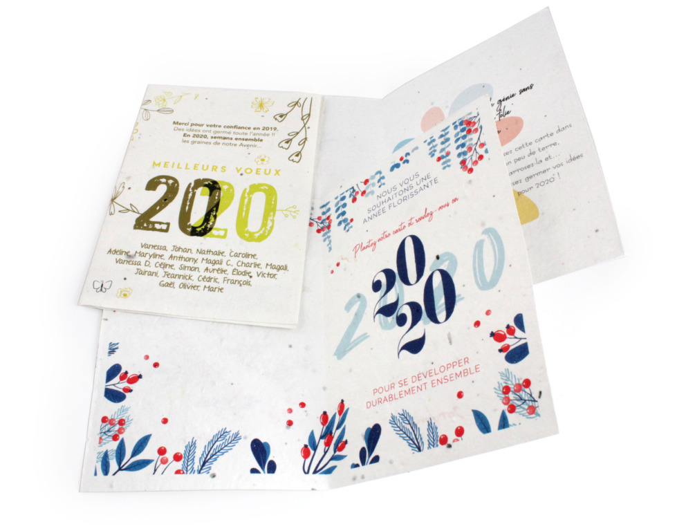 Carte à planter - 4 pages 200 gr recto-verso - 2
