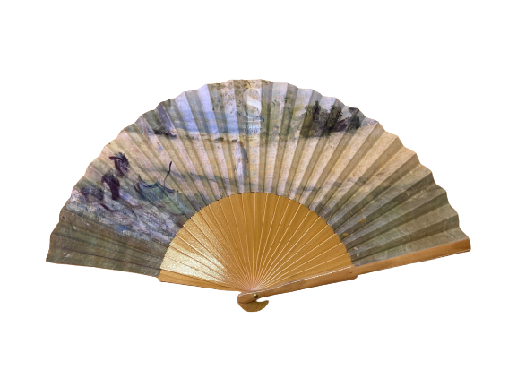Eventail bois et coton 23cm fabriqué en Espagne - 4