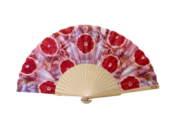 Eventail bois et coton 23cm fabriqué en Espagne