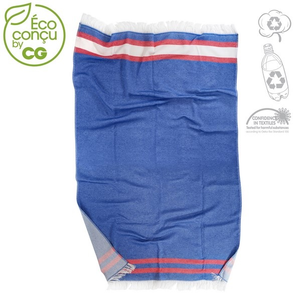 Fouta en textiles recyclés CITIZEN BLUE