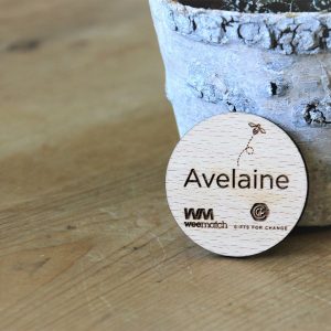 Badge en bois rond 20mm Made in France - 8