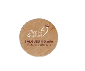 Badge en bois rond 50mm Made in France
