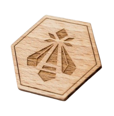 Badge en bois ultra-personnalisable Made in France