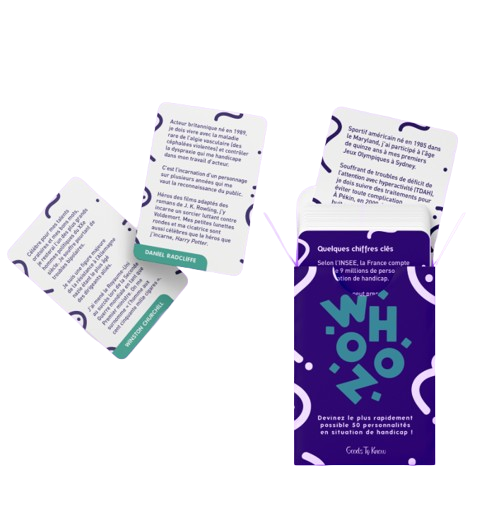 Whooz : Jeu de carte sensibilisant au handicap