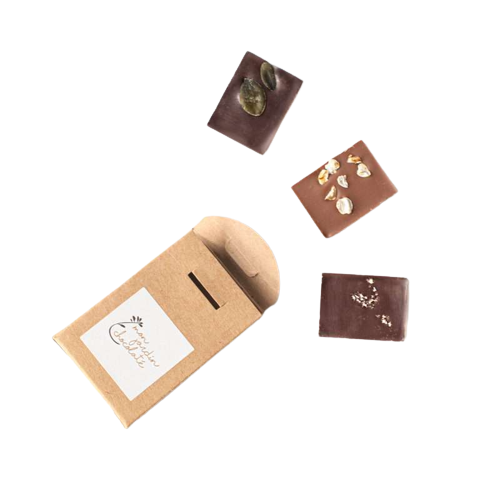 3 mini tablettes de chocolat