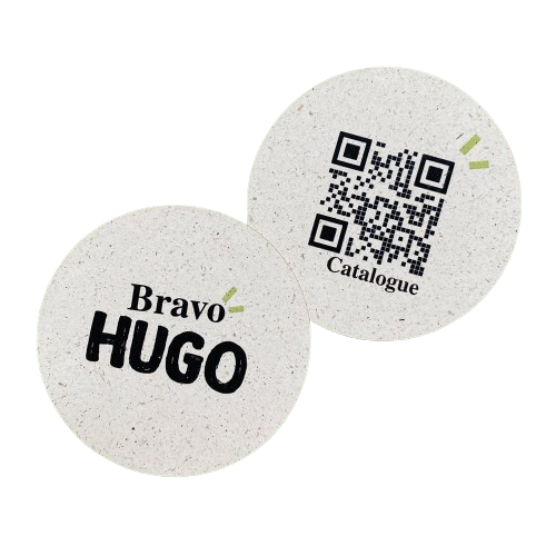 Carte de vœux ronde en papier ensemencé, à planter - 2