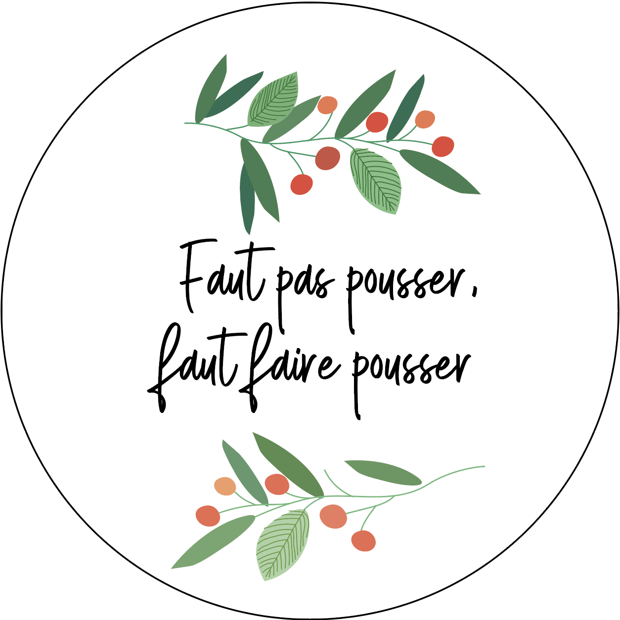 Carte de vœux ronde en papier ensemencé, à planter - 6