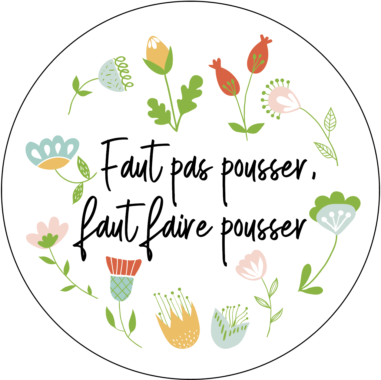 Carte de vœux ronde en papier ensemencé, à planter - 5