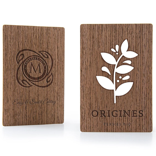 Carte de visite en bois