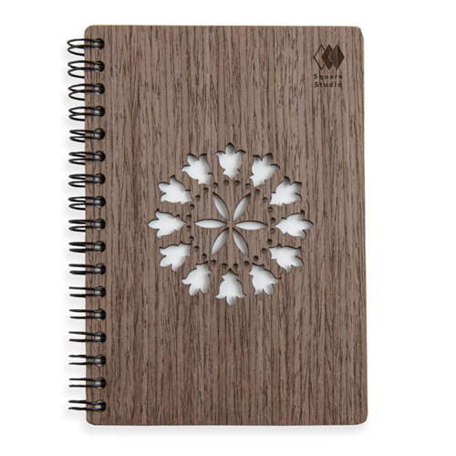 Carnet de note en bois gris