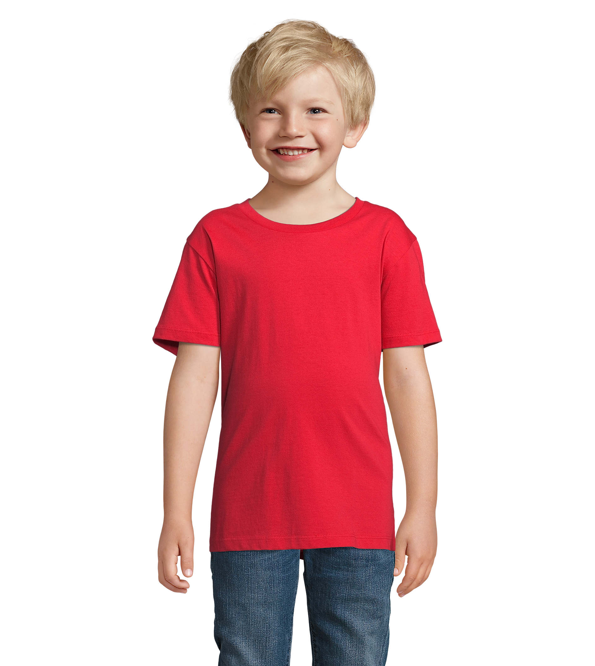 Tee-shirt enfant blanc col rond 100% coton made in France - Lou - 2