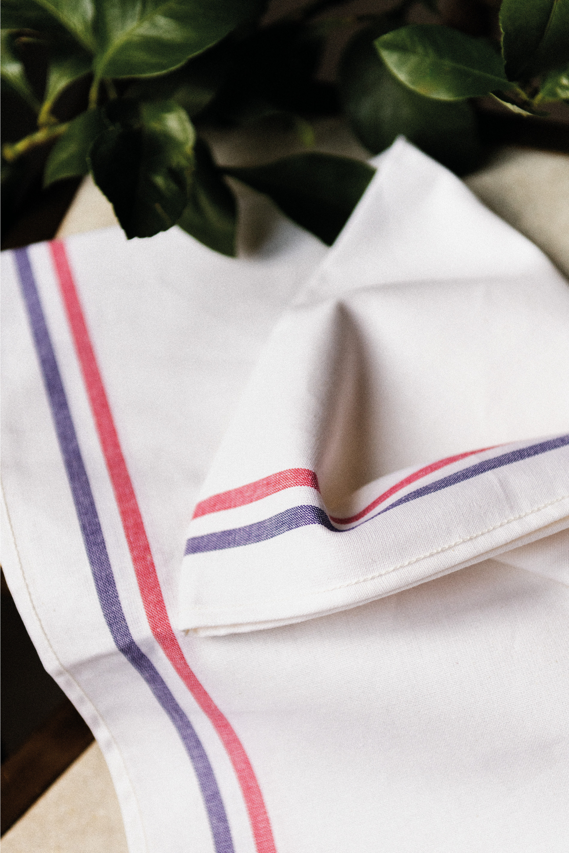 Torchon 2 rayures 100% coton Origine France Garantie Kariban - 2