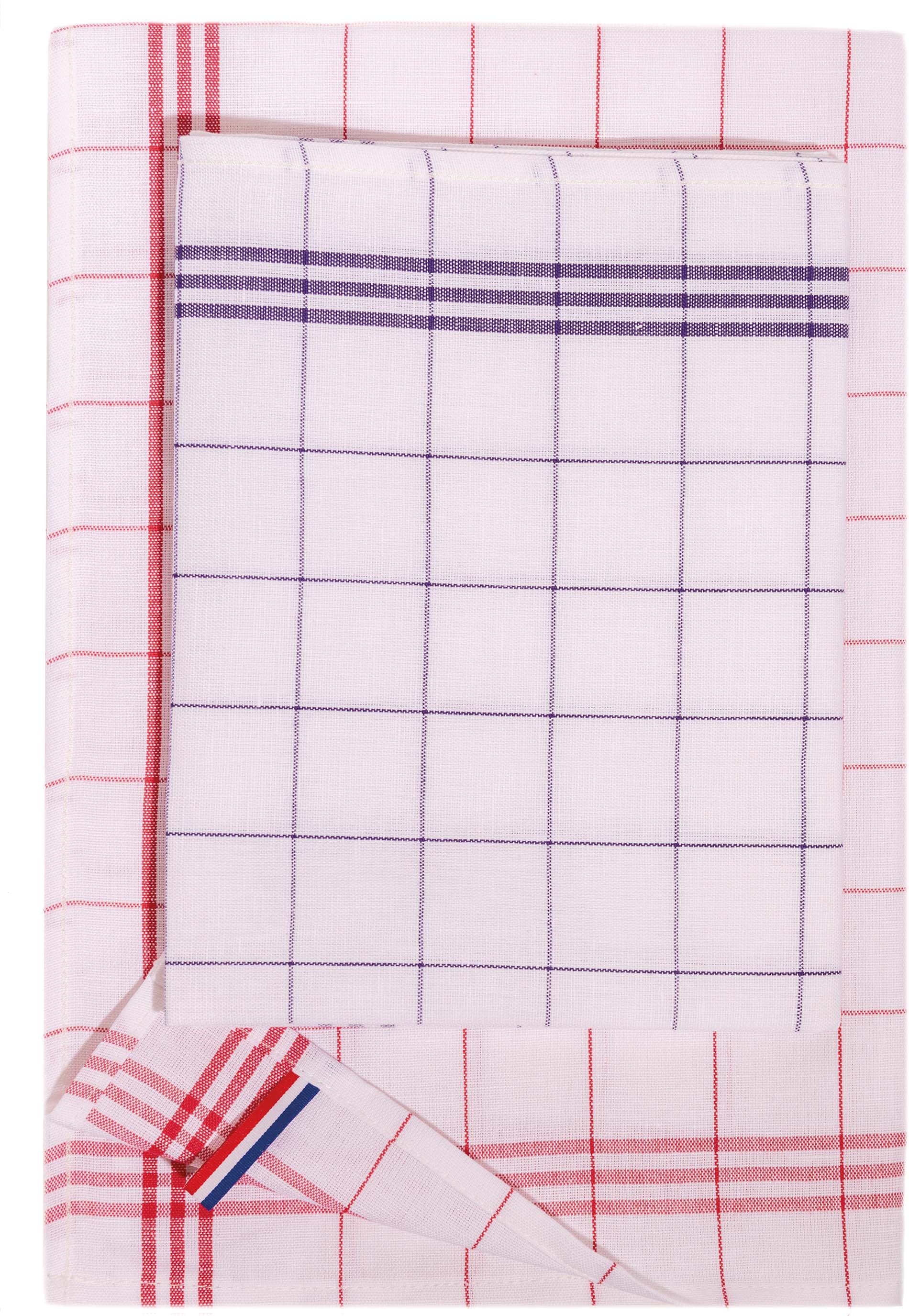 Torchon - essuie verres à carreaux en lin et coton made in France - 2