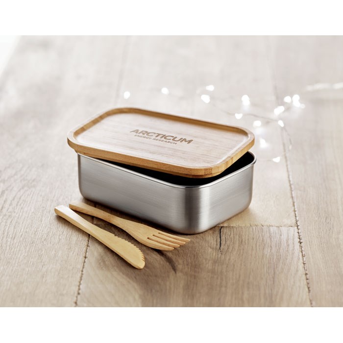 Lunch box en bambou et acier inoxydable 600ml - SAVANNA - 1