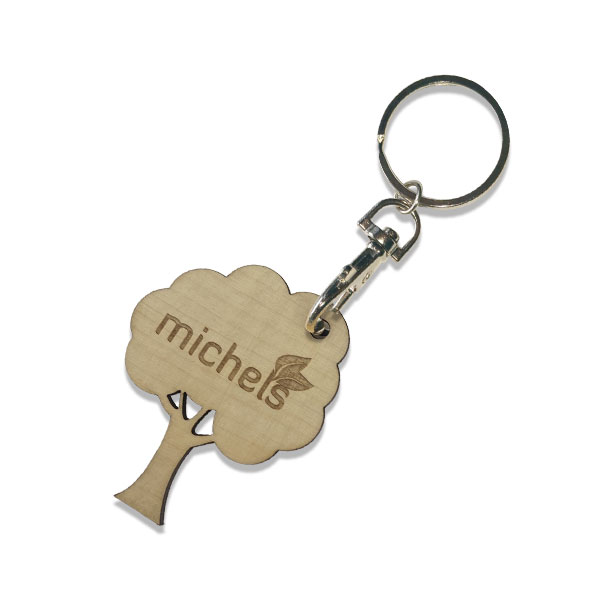 Porte-clés BOIS FAIT EN FRANCE plaqué sur mesure - 2