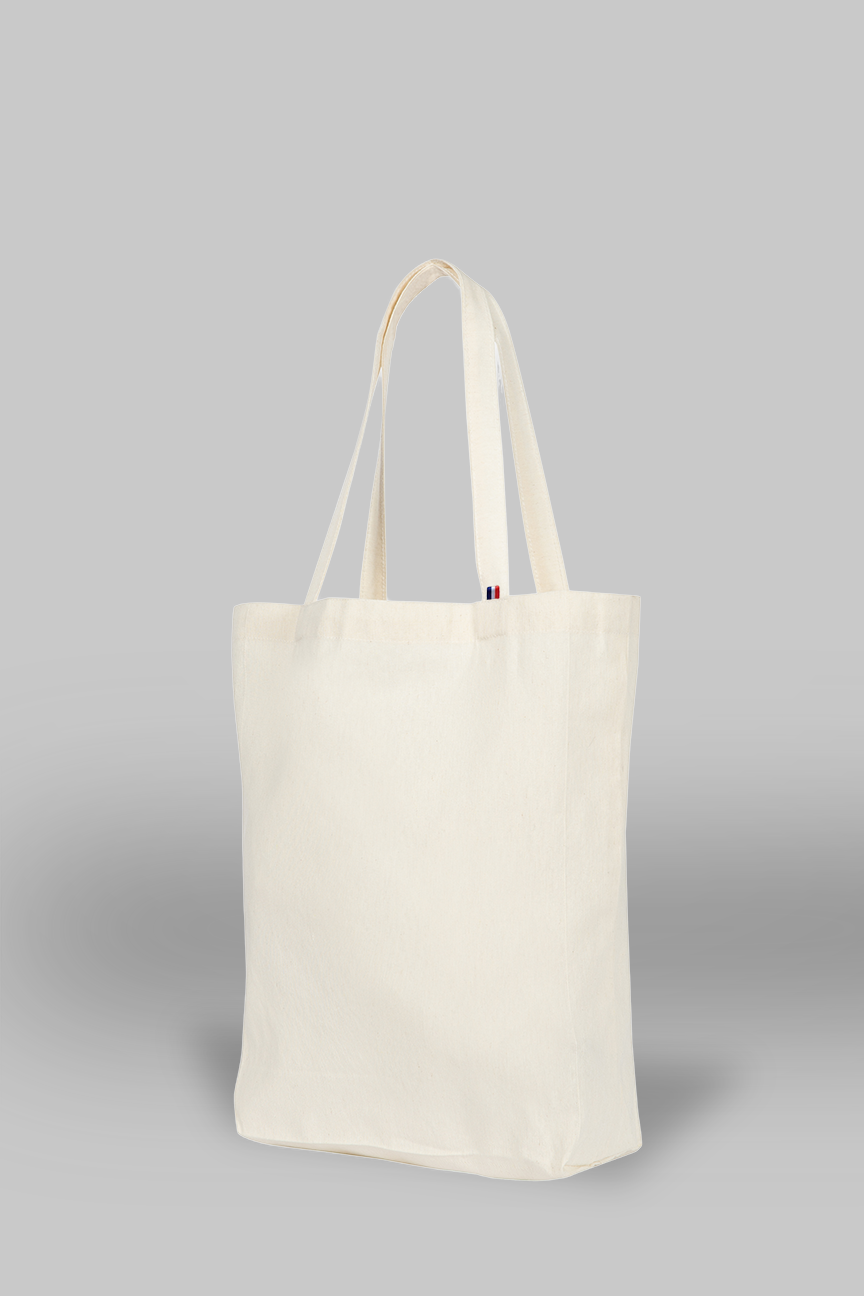 Tote bag soufflet écru - recyclé et made in France - 2
