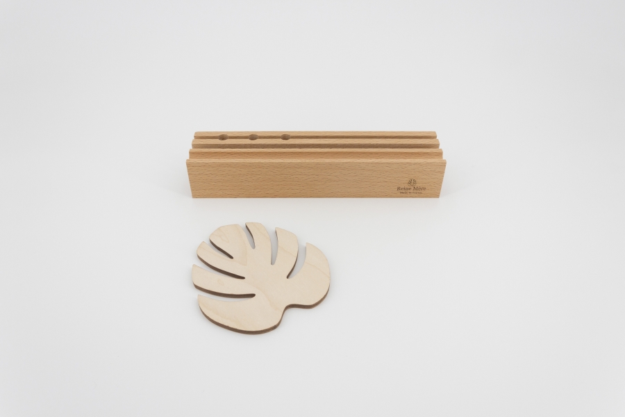 Mini organiseur de bureau personnalisable en bois - TROPIQUES - 3