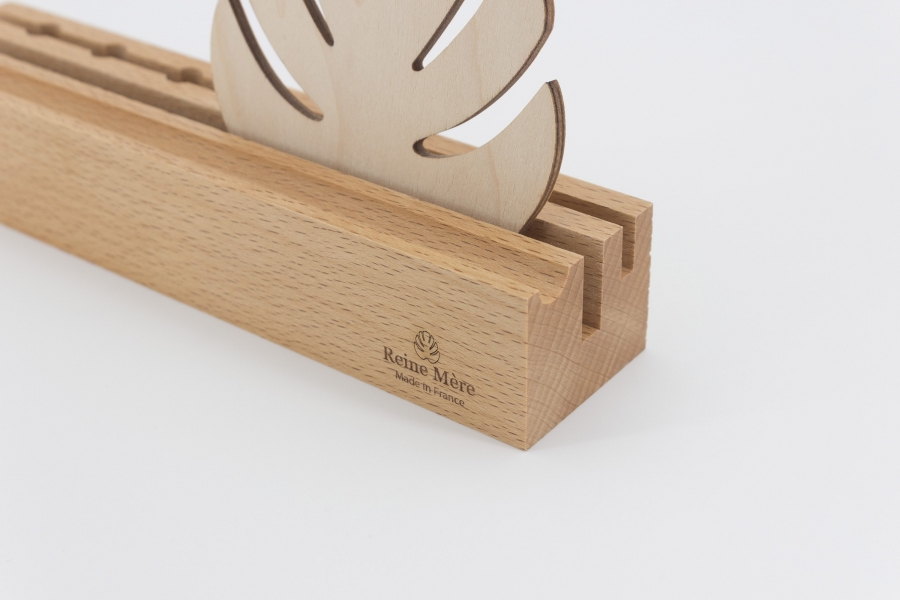 Mini organiseur de bureau personnalisable en bois - TROPIQUES - 4