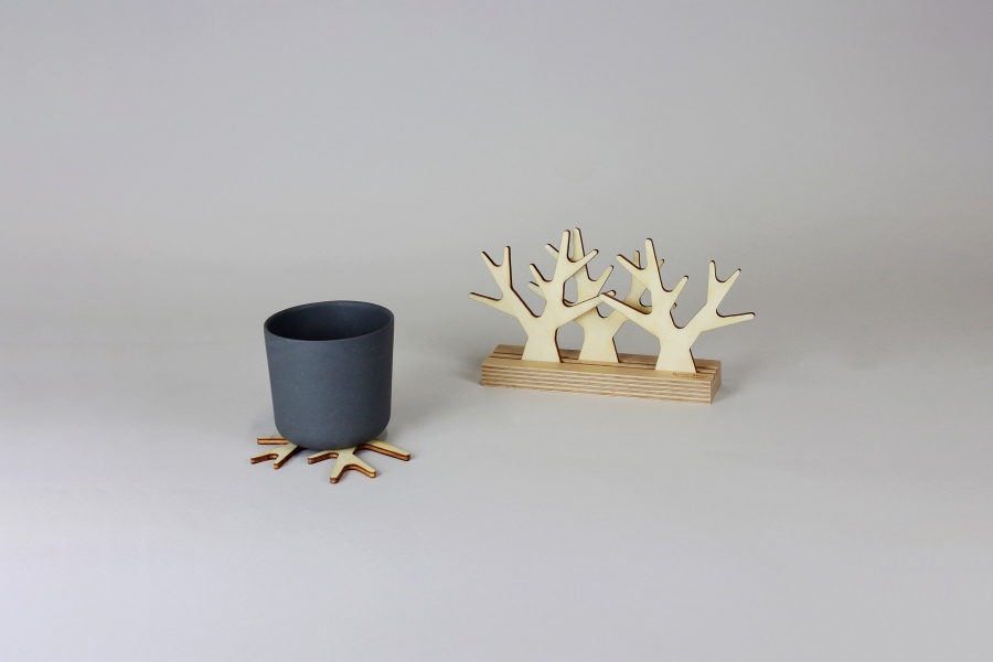 Set de 4 dessous de verre made in France - SOUS BOIS - 3