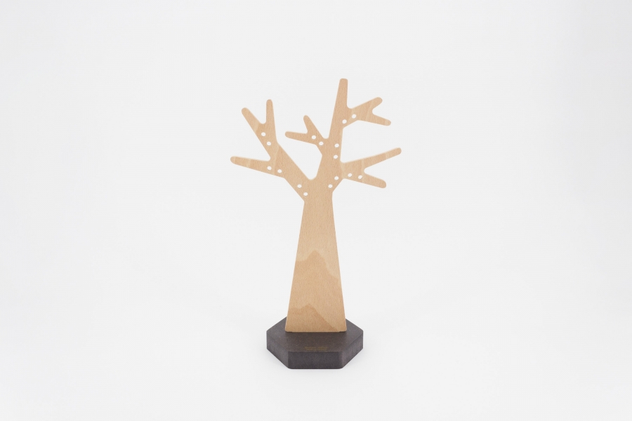 Arbre à boucles d'oreilles en bois personnalisable - made in France - 2