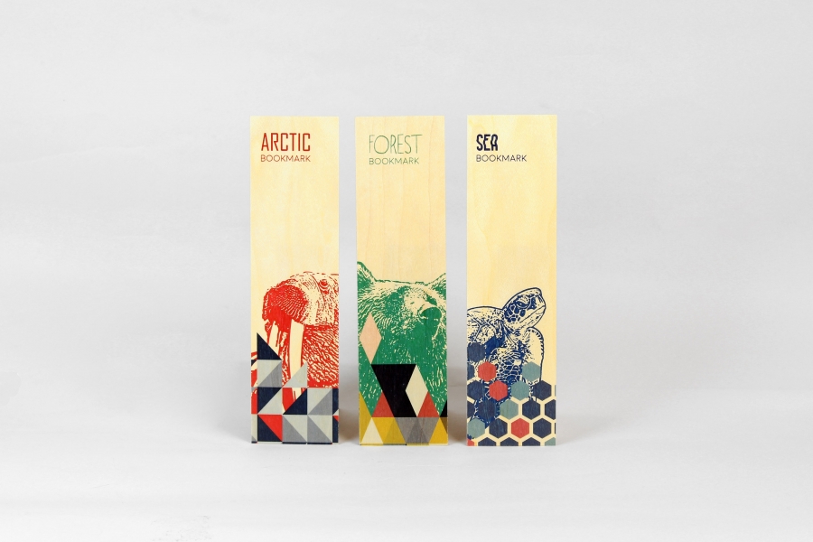 Marque-page en bois flexible personnalisable - FOREST - 2