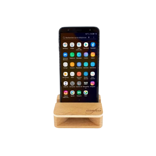 Amplificateur smartphone en bois made in France