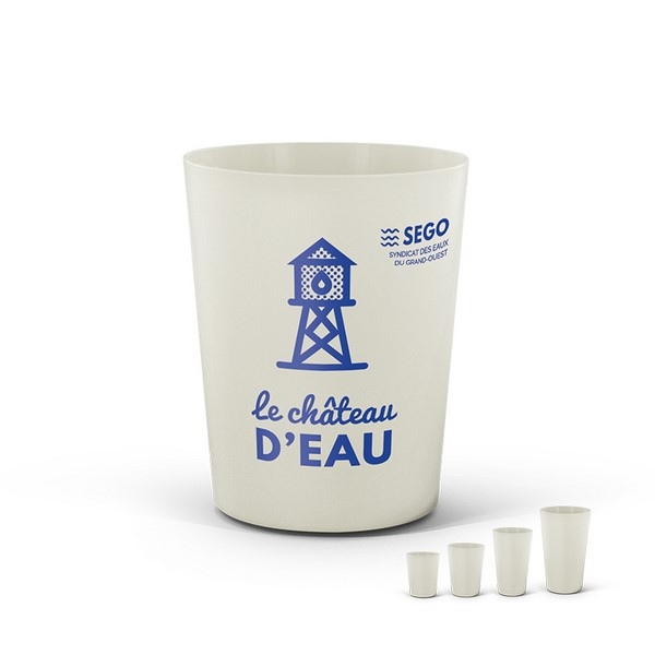 Gobelet publicitaire en biocomposite made in France - 12 cl
