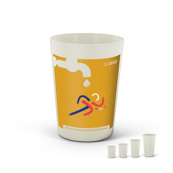 Gobelet publicitaire en biocomposite made in France - 22 cl