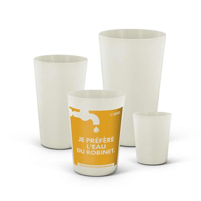 Gobelet publicitaire en biocomposite made in France - 22 cl - 2