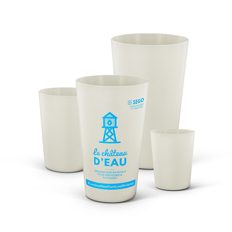 Gobelet publicitaire en biocomposite made in France - 30 cl - 3