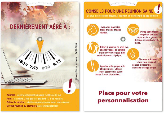 Disque de contrôle d'aération des lieux made in France