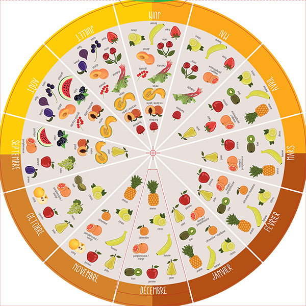 Disque spécial fruits et légumes de saison made in France - 1