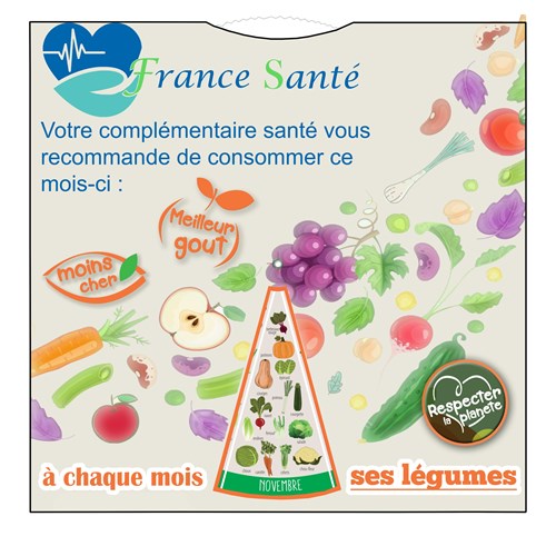 Disque spécial fruits et légumes de saison made in France