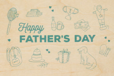 Carte de vœux made in France en bois d'érable - 15