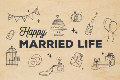 Carte de vœux made in France en bois d'érable - 16