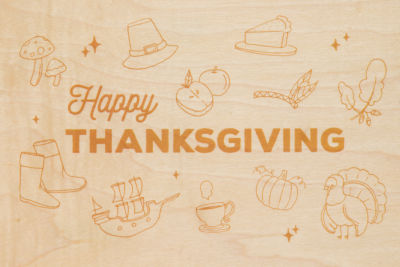 Carte de vœux made in France en bois d'érable - 18