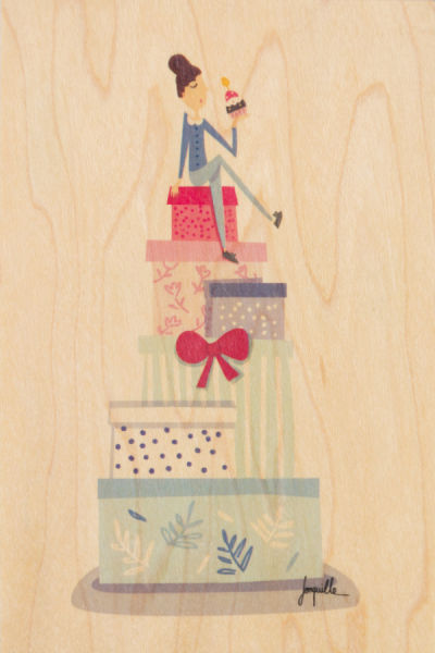 Carte de vœux made in France en bois d'érable - 10