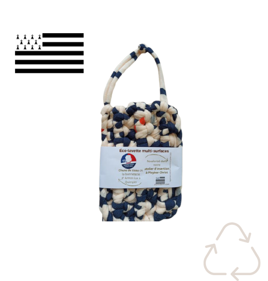 Eco lavette made in France en tissu recyclé - 3