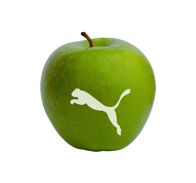 Pomme publicitaire - personnalisée avec une pâte alimentaire - 2