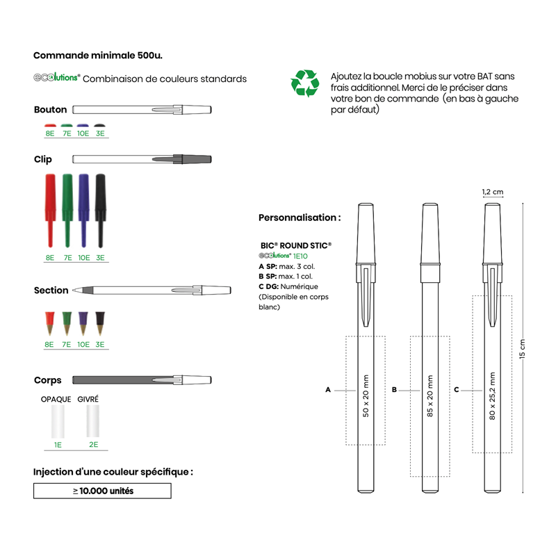 stylo Bic stic made in Europe en matériaux recyclé - écolutions -