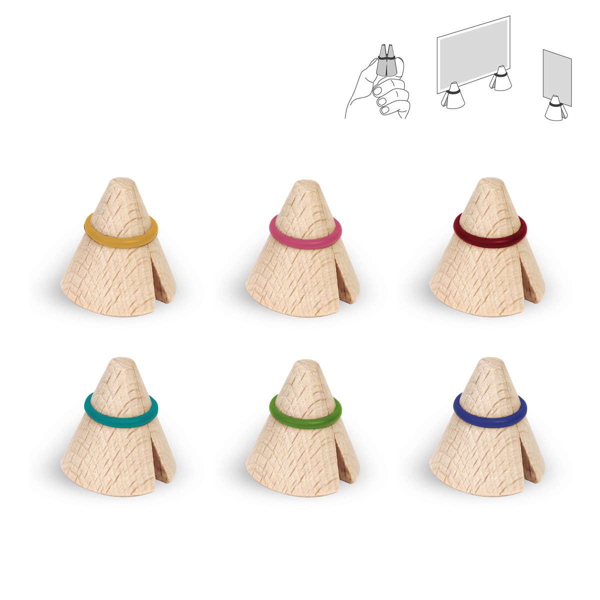 Porte photo made in France en bois de hêtre i-cone - 3