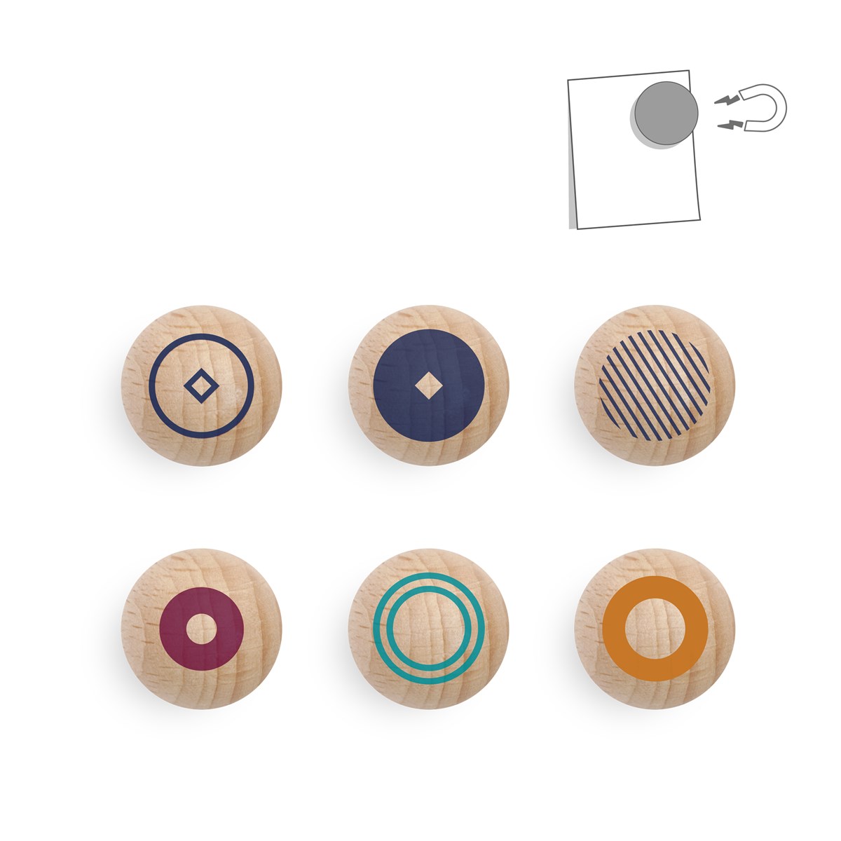 Boule magnétique made in France en bois - 3